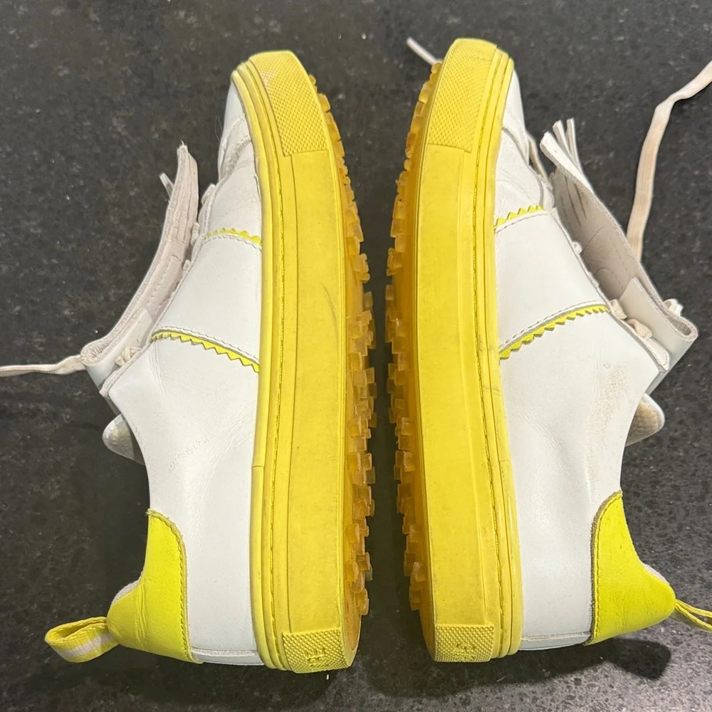 G/FORE White and Yellow Athletic Golf Shoes - Picture 4 of 6